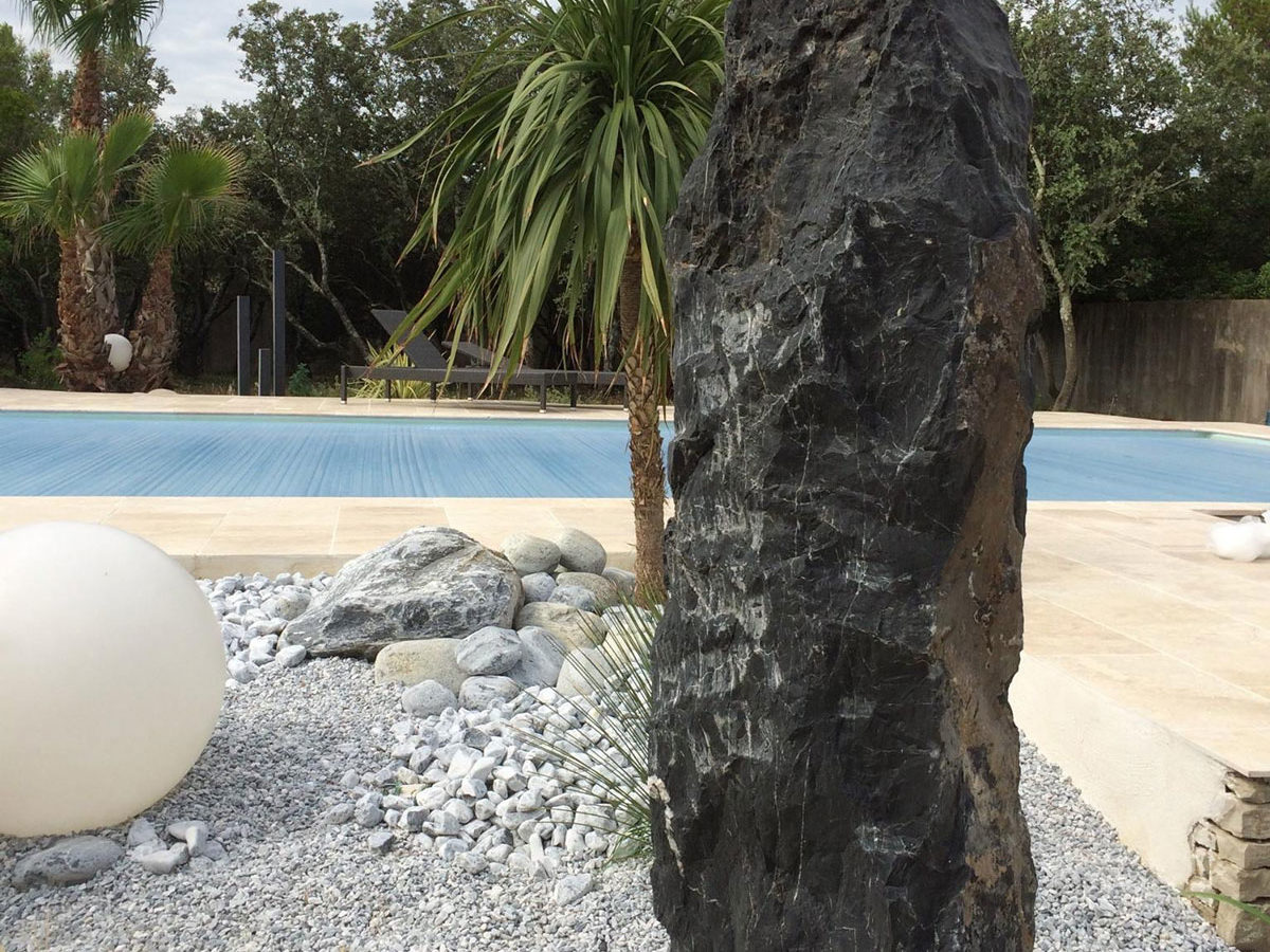 Aménagement extérieur - gravier de décoration